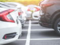 multiple cars in parking lot